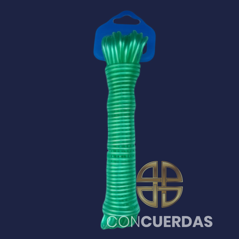 CUERDA DE POLIETENO EN PVC - VERDE 140 GRS
