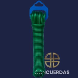 CUERDA DE POLIETILENO EN PVC - VERDE 300 GRS