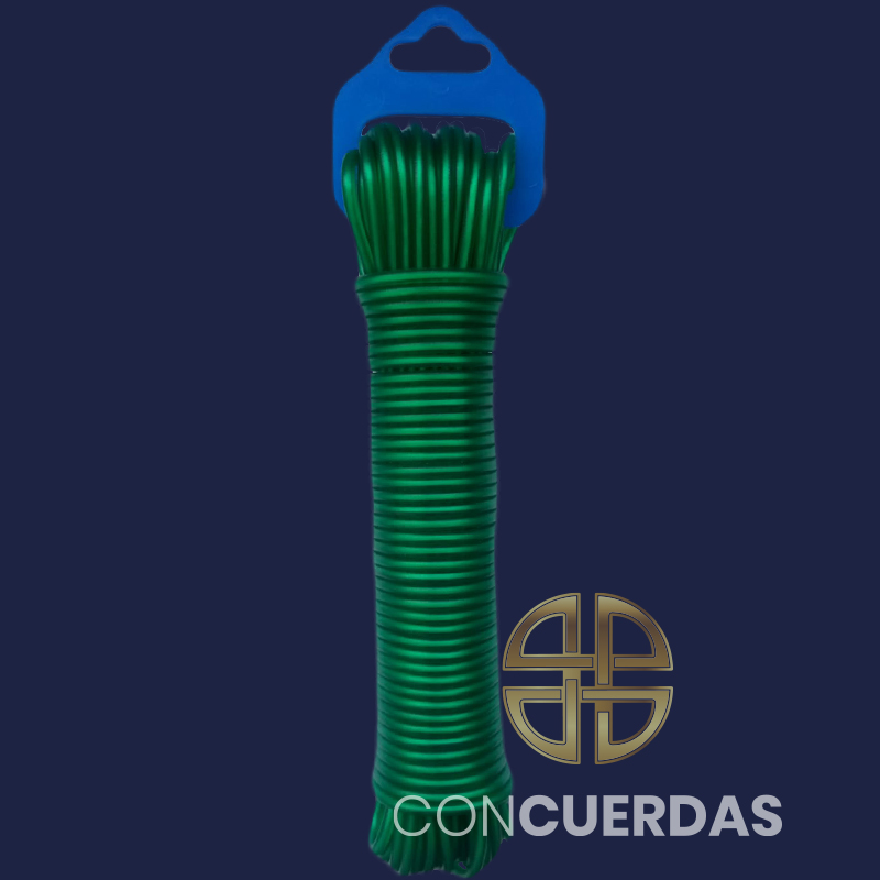 CUERDA DE POLIETILENO EN PVC - VERDE 300 GRS
