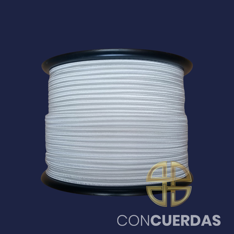 CARRETE CUERDA ELÁSTICA 6 MM 200 M. BLANCO