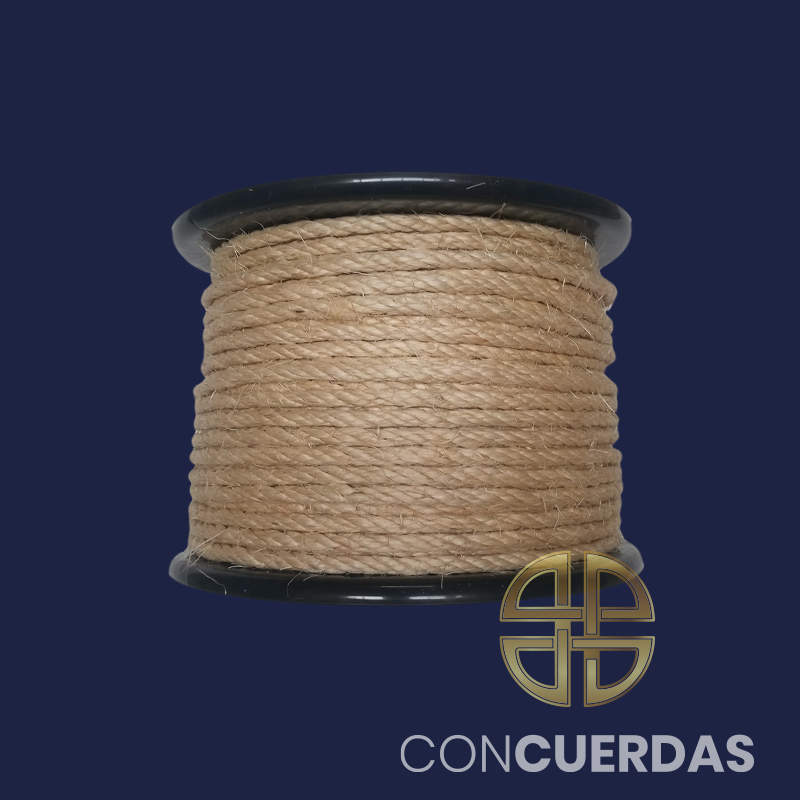 CARRETE SISAL 4 CABOS 8 MM 100 M. NATURAL