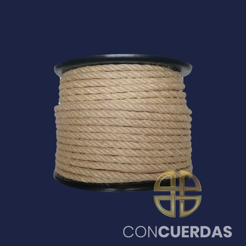 CARRETE SISAL 4 CABOS 12 MM 100 M. NATURAL