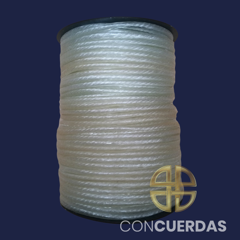 CARRETE CUERDA P.E. RECUBIERTO DE PVC 6 MM 100 M.