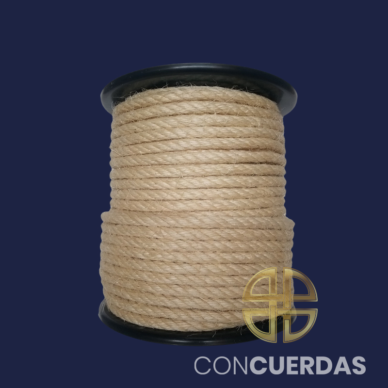 CARRETE SISAL 4 CABOS 14 MM 100 M. NATURAL